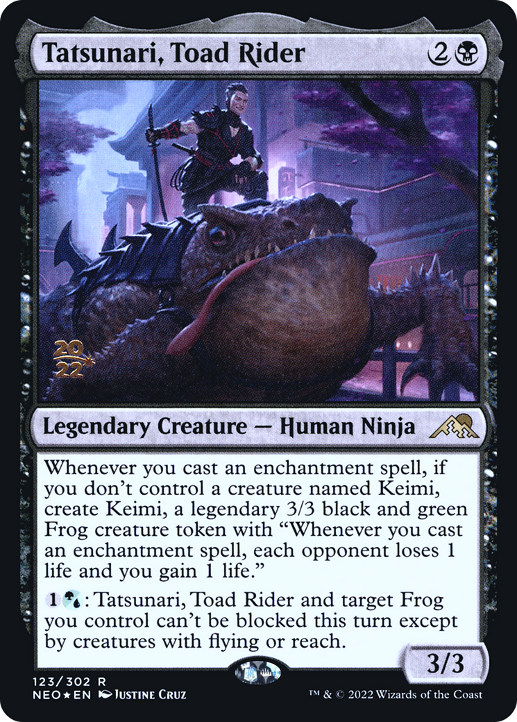 {R} Tatsunari, Toad Rider [Kamigawa: Neon Dynasty Prerelease Promos][PR NEO 123]