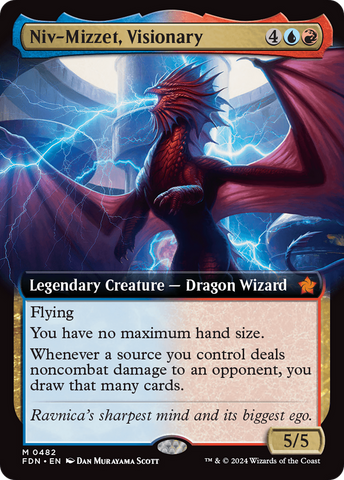 {@R} Niv-Mizzet, Visionary (Extended Art) [Foundations][FDN 482]
