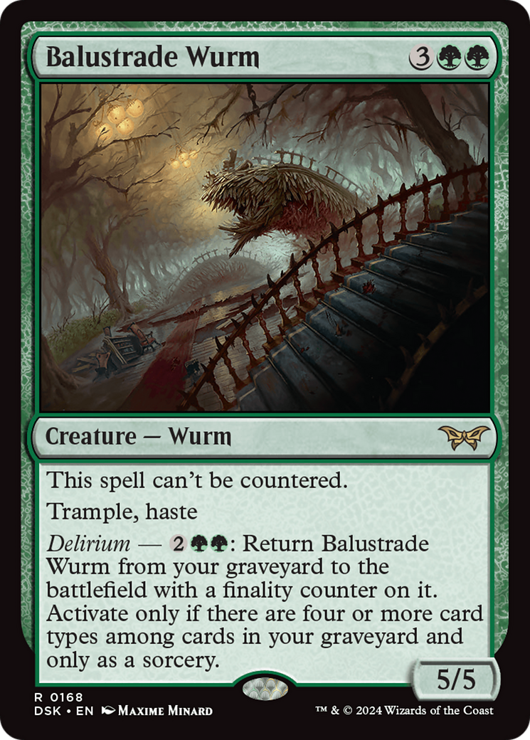 {@R} Balustrade Wurm [Duskmourn: House of Horror][DSK 168]