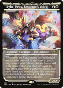 {R} Light-Paws, Emperor's Voice (Showcase Soft Glow) [Kamigawa: Neon Dynasty][NEO 367]