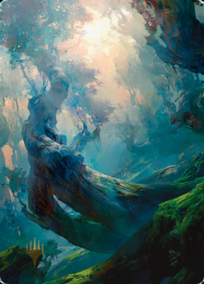 {A} Forest 3 Art Card (Gold-Stamped Signature) [Zendikar Rising Art Series][GS AZNR 021]