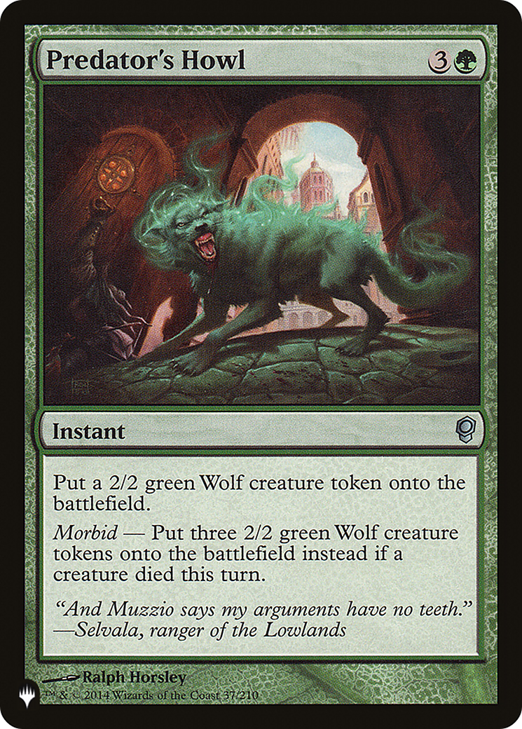 Predator's Howl [LIST 37/210]
