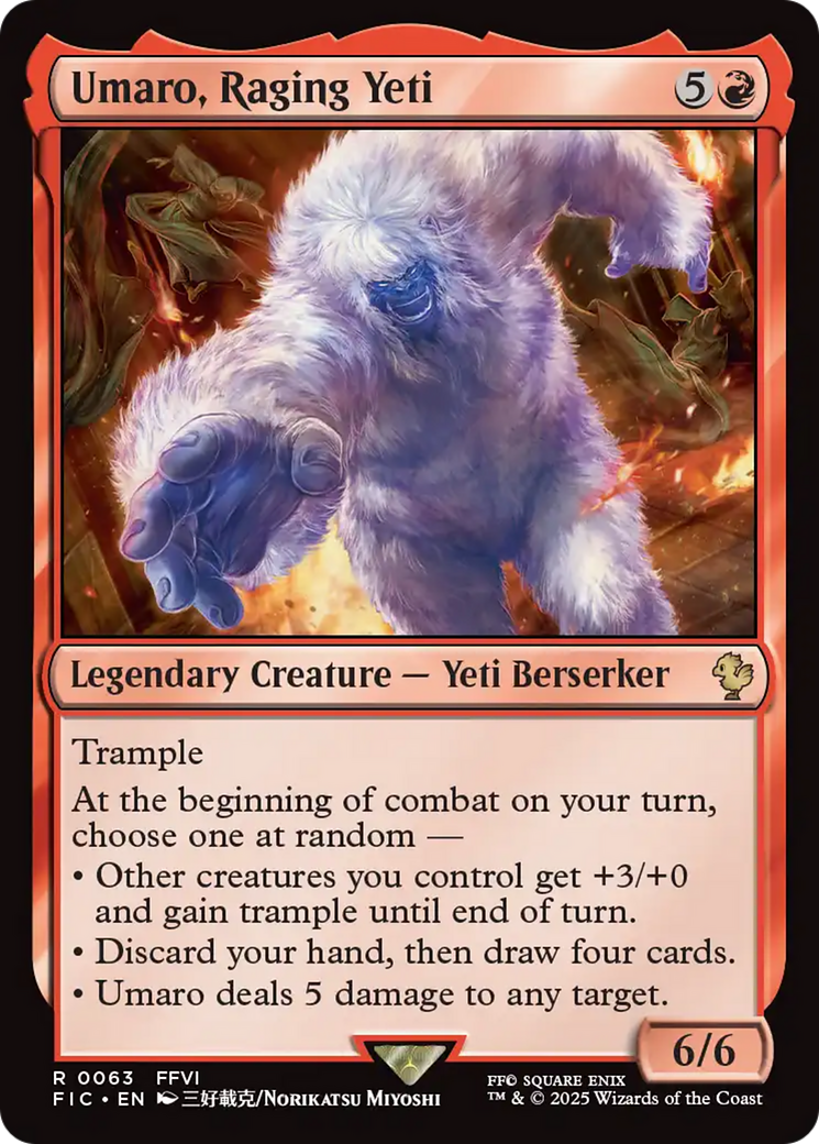 {R} Umaro, Raging Yeti [FINAL FANTASY Commander][FIC 063]