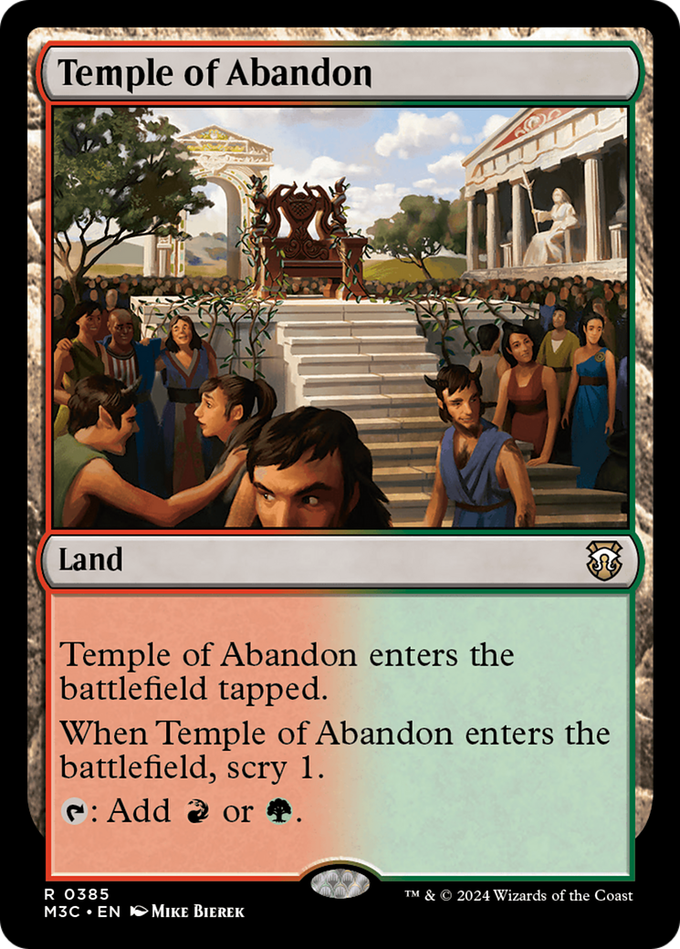 {R} Temple of Abandon (Ripple Foil) [Modern Horizons 3 Commander][RPF M3C 385]