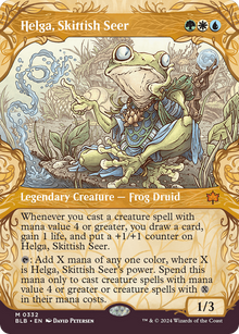 {@R} Helga, Skittish Seer (Showcase) [Bloomburrow][BLB 332]