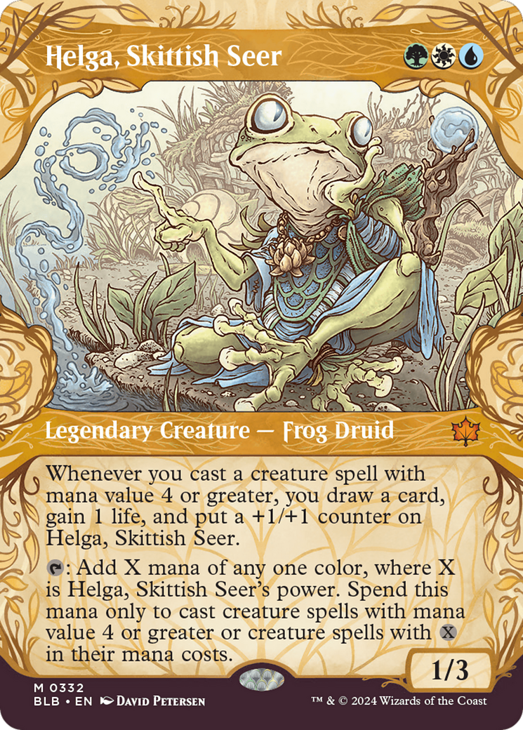 {@R} Helga, Skittish Seer (Showcase) [Bloomburrow][BLB 332]