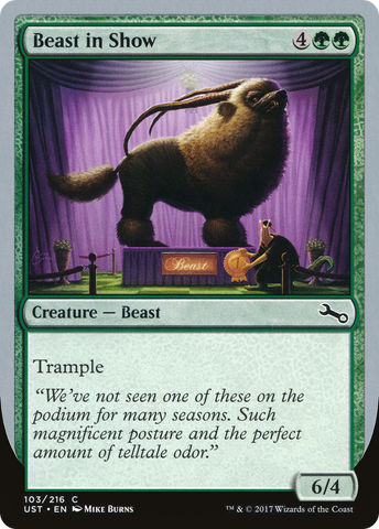 {C} Beast in Show ("We've not seen one...") [Unstable][UST 103B]