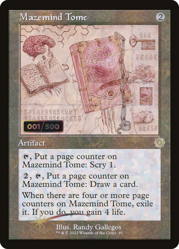 {R} Mazemind Tome (Schematic) (Serial Numbered) [The Brothers' War Retro Artifacts][BRR 093]