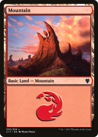 {B}[C17 305] Mountain (305) [Commander 2017]