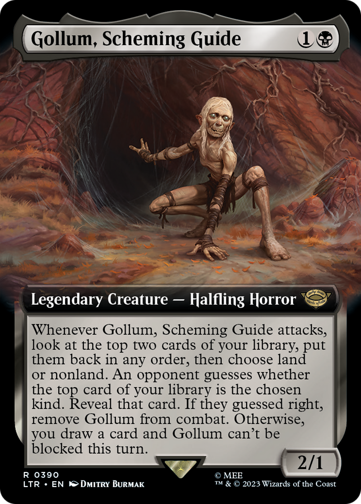 {R} Gollum, Scheming Guide (Extended Art) [The Lord of the Rings: Tales of Middle-Earth][LTR 390]