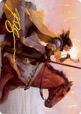{A} Sunrise Cavalier Art Card (Gold-Stamped Signature) [Innistrad: Midnight Hunt Art Series][GS AMID 069]