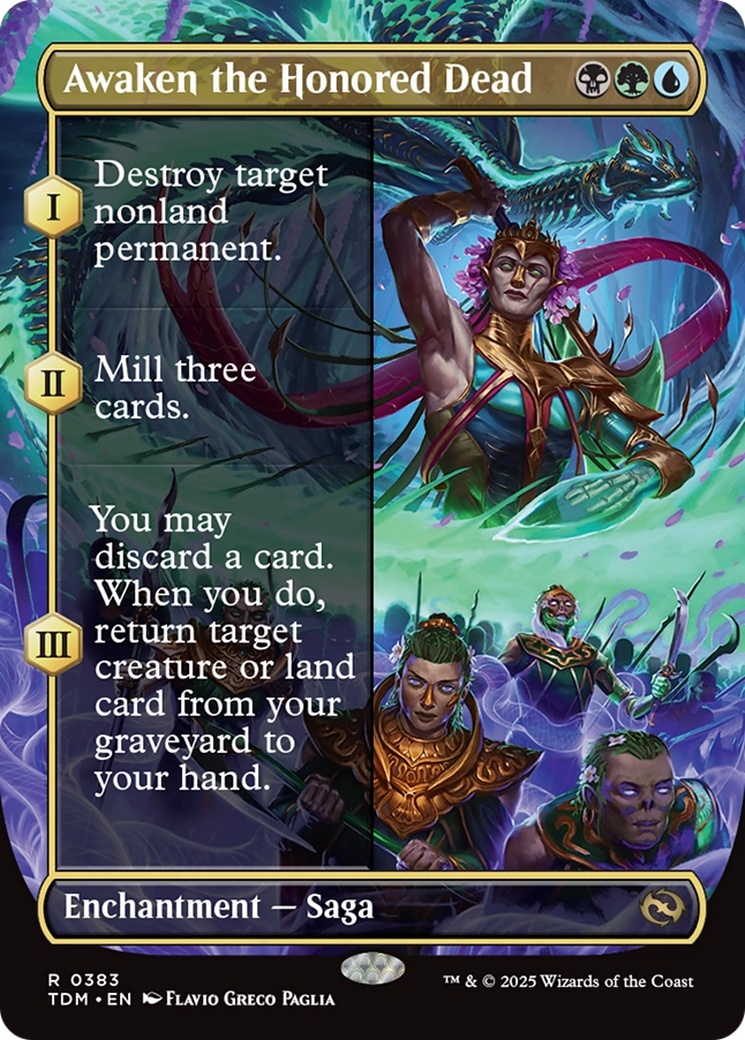 {@R} Awaken the Honored Dead (Borderless) [Tarkir: Dragonstorm][TDM 383]