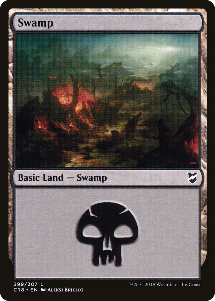 {B}[C18 299] Swamp (299) [Commander 2018]