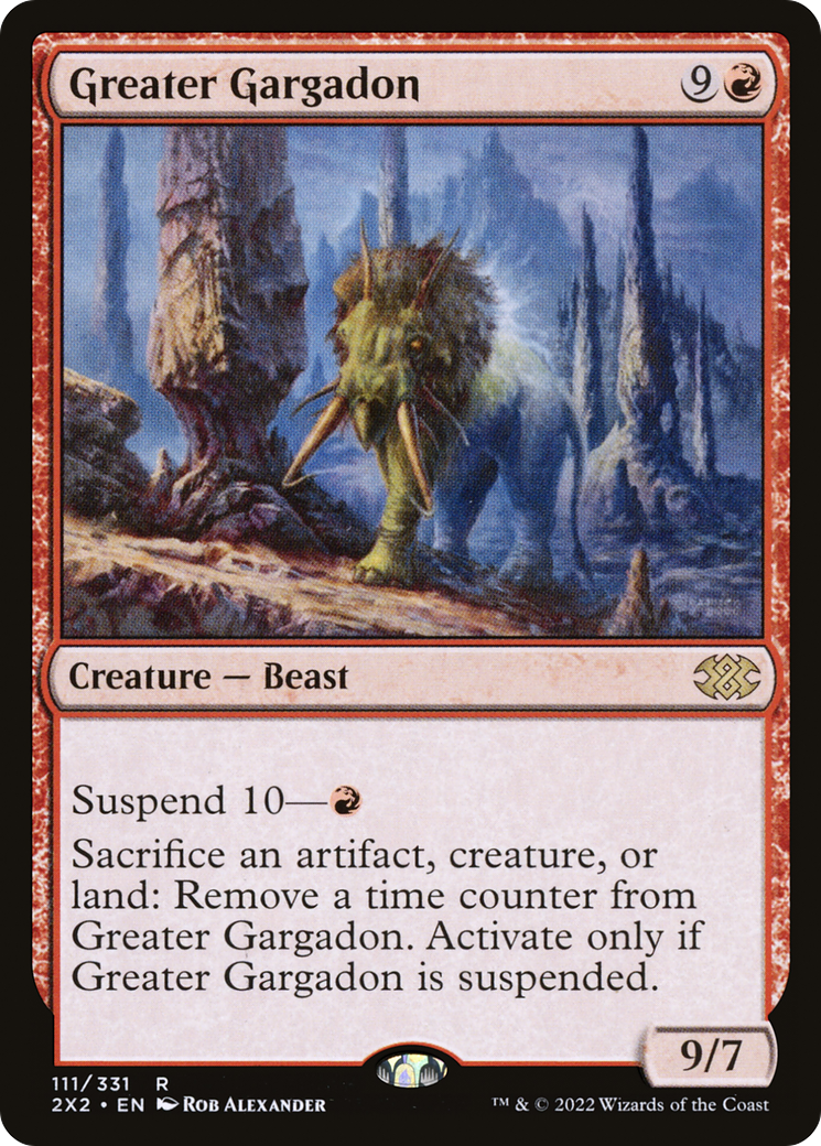 {R} Greater Gargadon [Double Masters 2022][2X2 111]