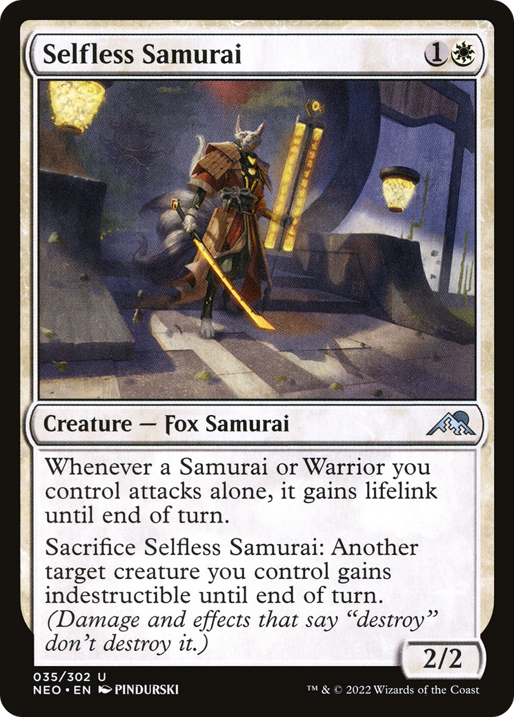 {C} Selfless Samurai [Kamigawa: Neon Dynasty][NEO 035]