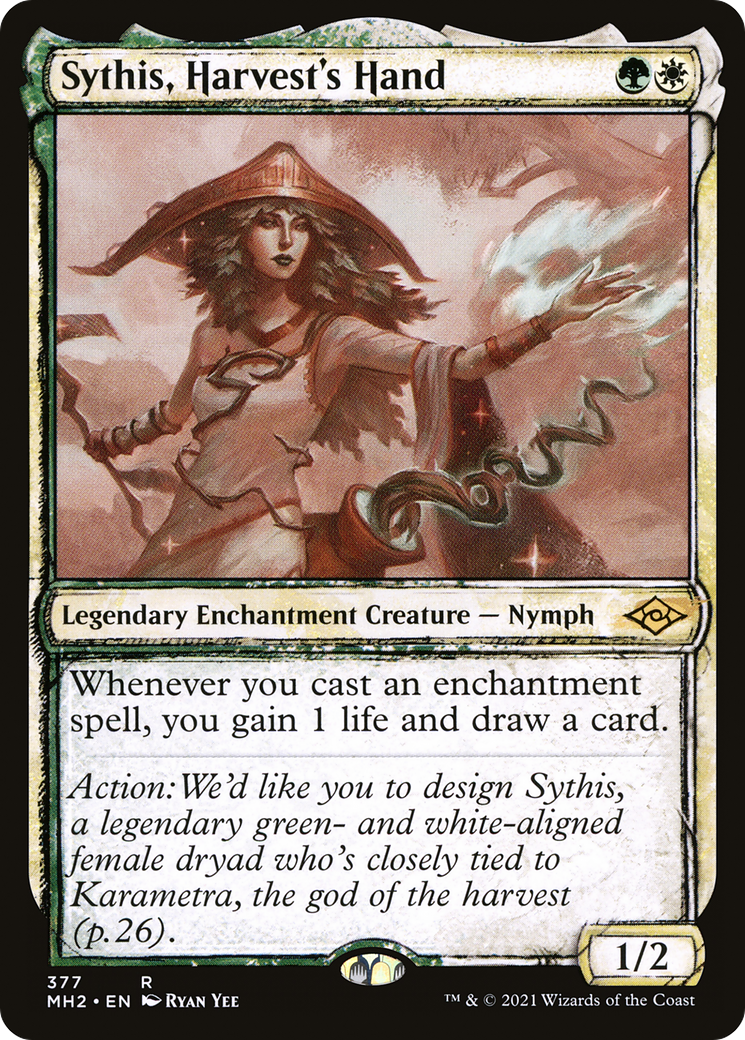 {R} Sythis, Harvest's Hand (Showcase) (Foil): (Showcase) [Modern Horizons 2] [MH2 377]