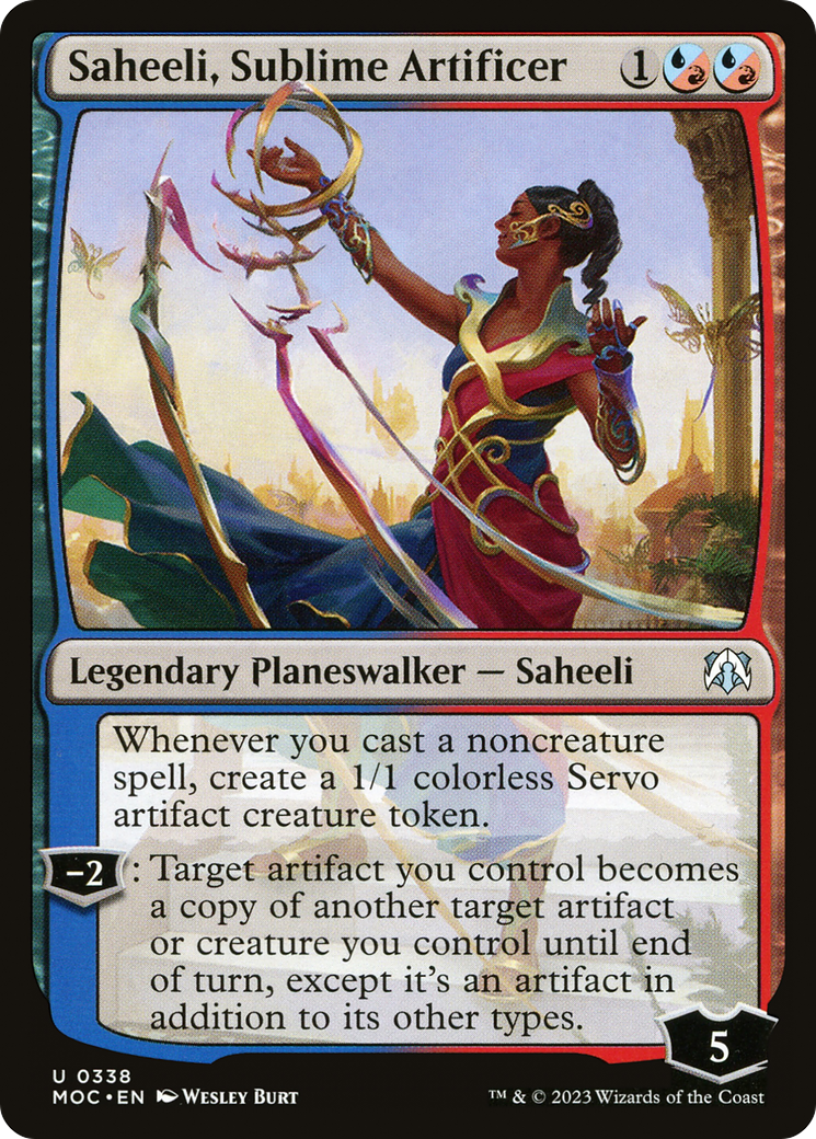 {C} Saheeli, Sublime Artificer [March of the Machine Commander][MOC 338]