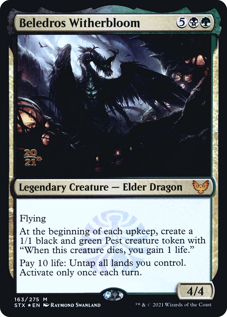 {R} Beledros Witherbloom [Strixhaven: School of Mages Prerelease Promos][PR STX 163]