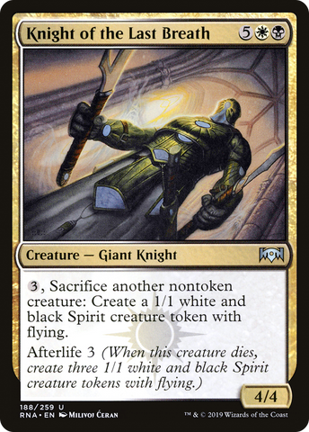{C} Knight of the Last Breath [Ravnica Allegiance][RNA 188]