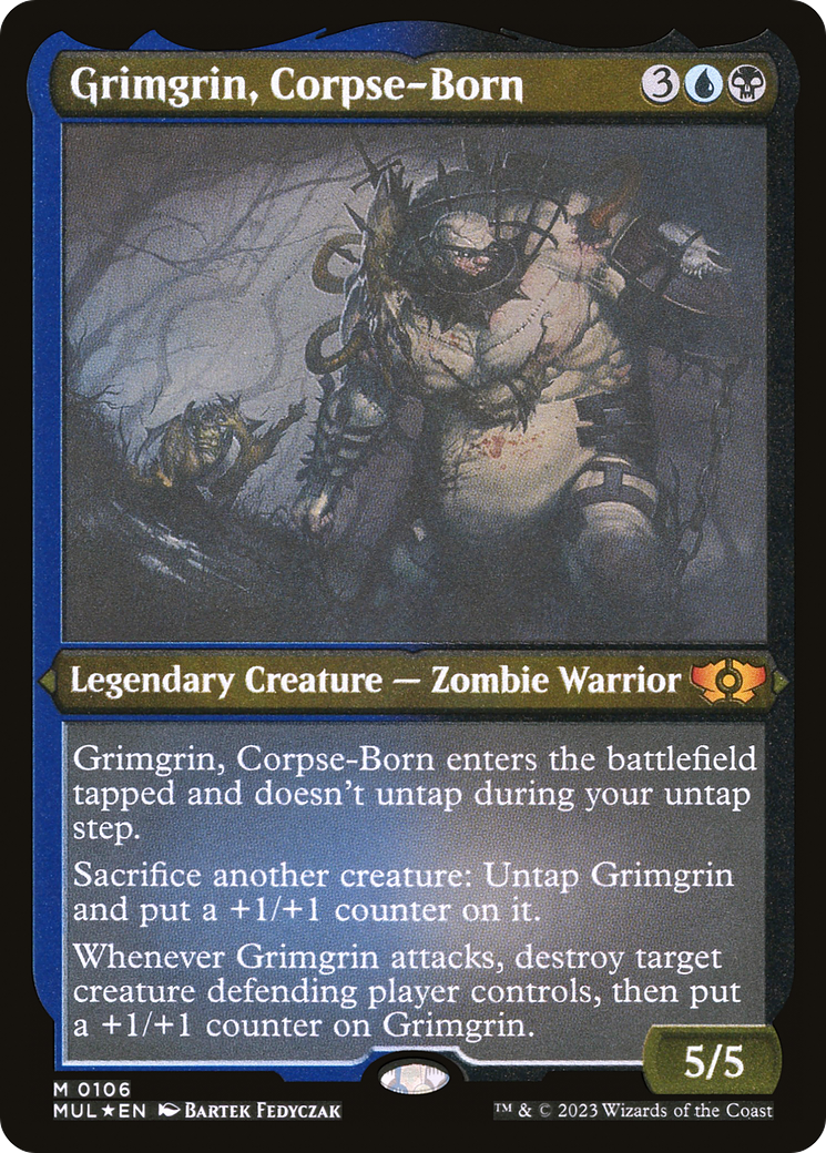 {R} Grimgrin, Corpse-Born (Foil Etched) [Multiverse Legends][MUL 106]