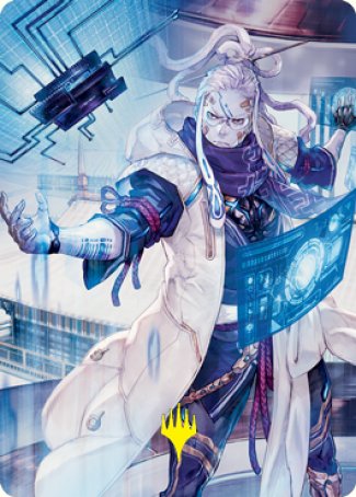 {A} Tameshi, Reality Architect 2 Art Card (Gold-Stamped Signature) [Kamigawa: Neon Dynasty Art Series][GS ANEO 053]