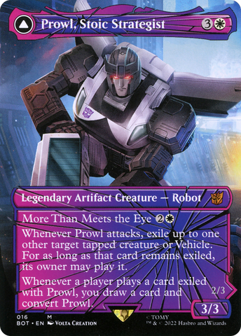 {R} Prowl, Stoic Strategist // Prowl, Pursuit Vehicle (Shattered Glass) [Transformers][BOT 016]