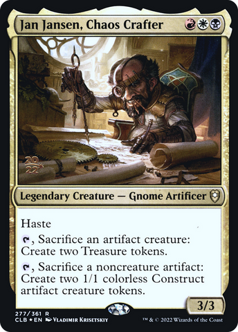 {R} Jan Jansen, Chaos Crafter [Commander Legends: Battle for Baldur's Gate Prerelease Promos][PR CLB 277]