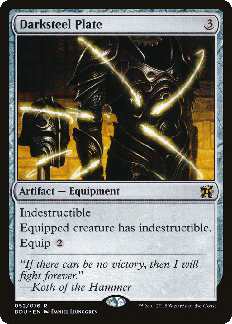 {R} Darksteel Plate [Duel Decks: Elves vs. Inventors][DDU 052] - Misty Mountain Games