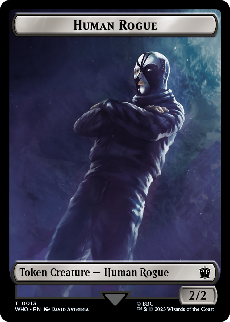 {T} Human Rogue // Clue (0022) Double-Sided Token [Doctor Who Tokens][TWHO 13//22]