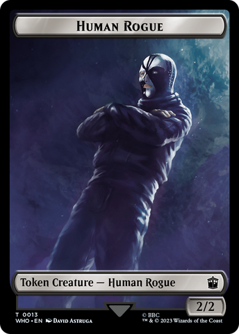 {T} Human Rogue // Clue (0021) Double-Sided Token [Doctor Who Tokens][TWHO 13//21]