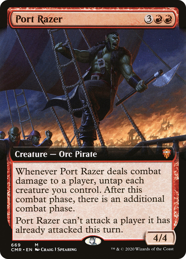{R} Port Razer (Extended Art) [Commander Legends][CMR 669]