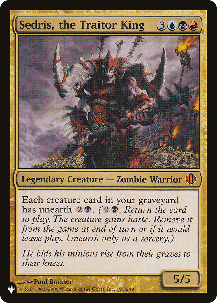 Sedris, the Traitor King [LIST 193/249]