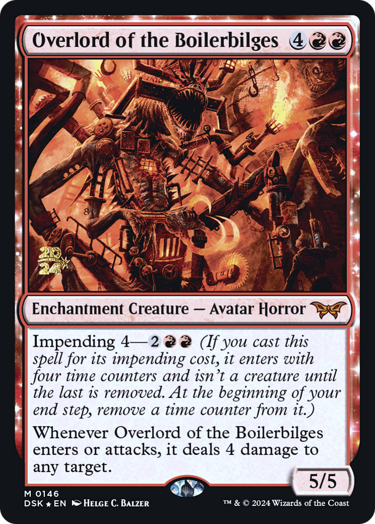 {@R} Overlord of the Boilerbilges [Duskmourn: House of Horror Prerelease Promos][PR DSK 146]