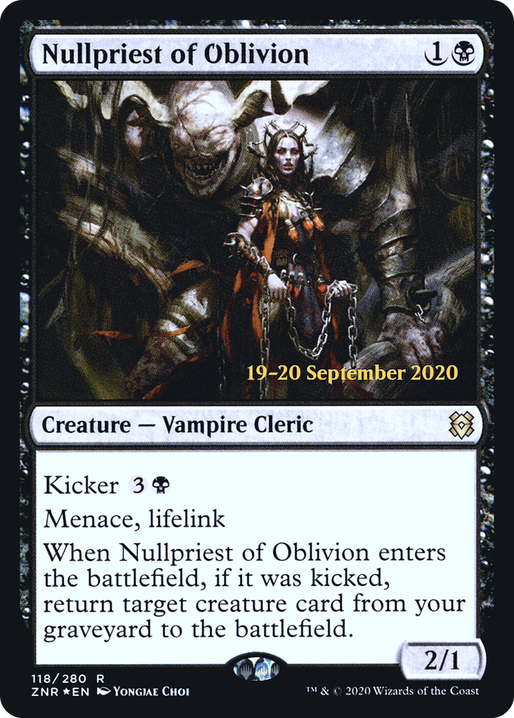 {R} Nullpriest of Oblivion [Zendikar Rising Prerelease Promos][PR ZNR 118]
