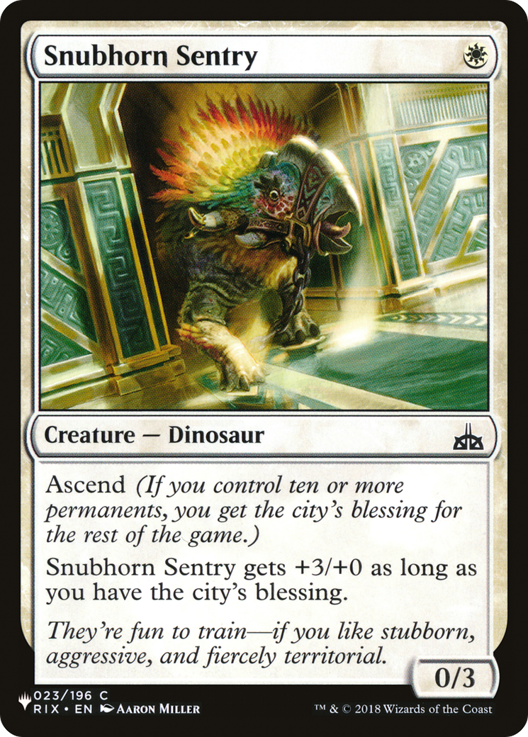 Snubhorn Sentry [PLST RIX-23]