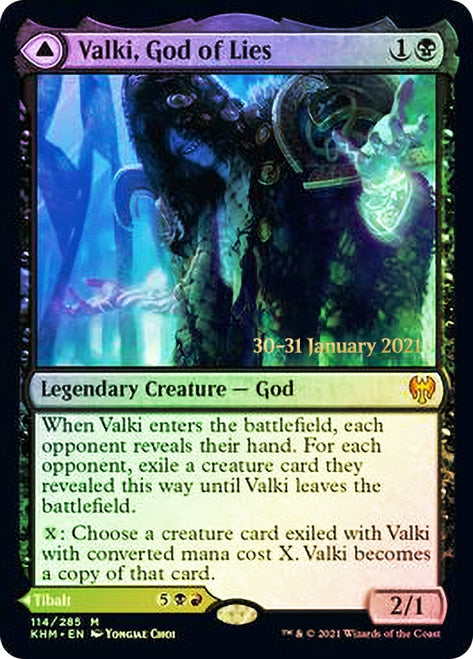 {R} Valki, God of Lies // Tibalt, Cosmic Impostor [Kaldheim Prerelease Promos][PR KHM 114]