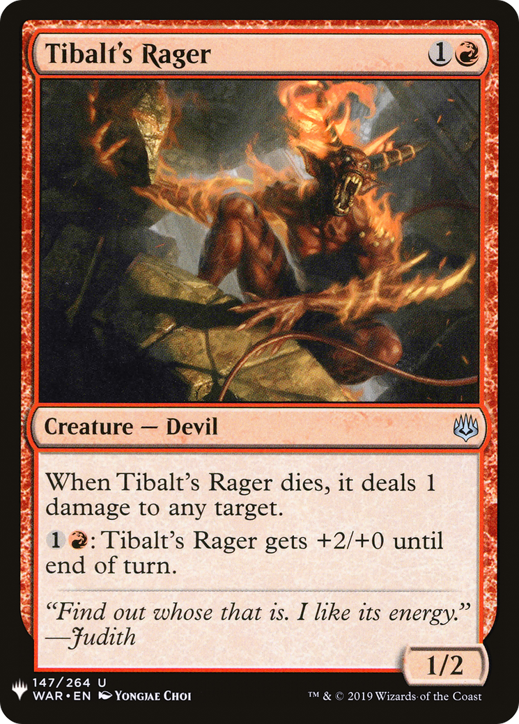 {C} Tibalt's Rager [Mystery Booster][LS WAR 147]