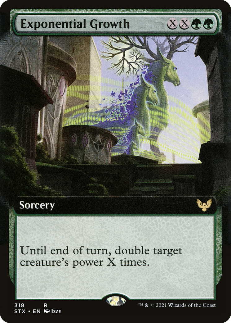 {R} Exponential Growth (Extended Art) [Strixhaven: School of Mages][STX 318]