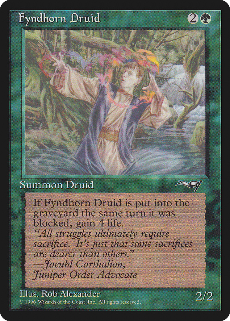 {C} Fyndhorn Druid (Blue Flames) [Alliances][ALL 90A]