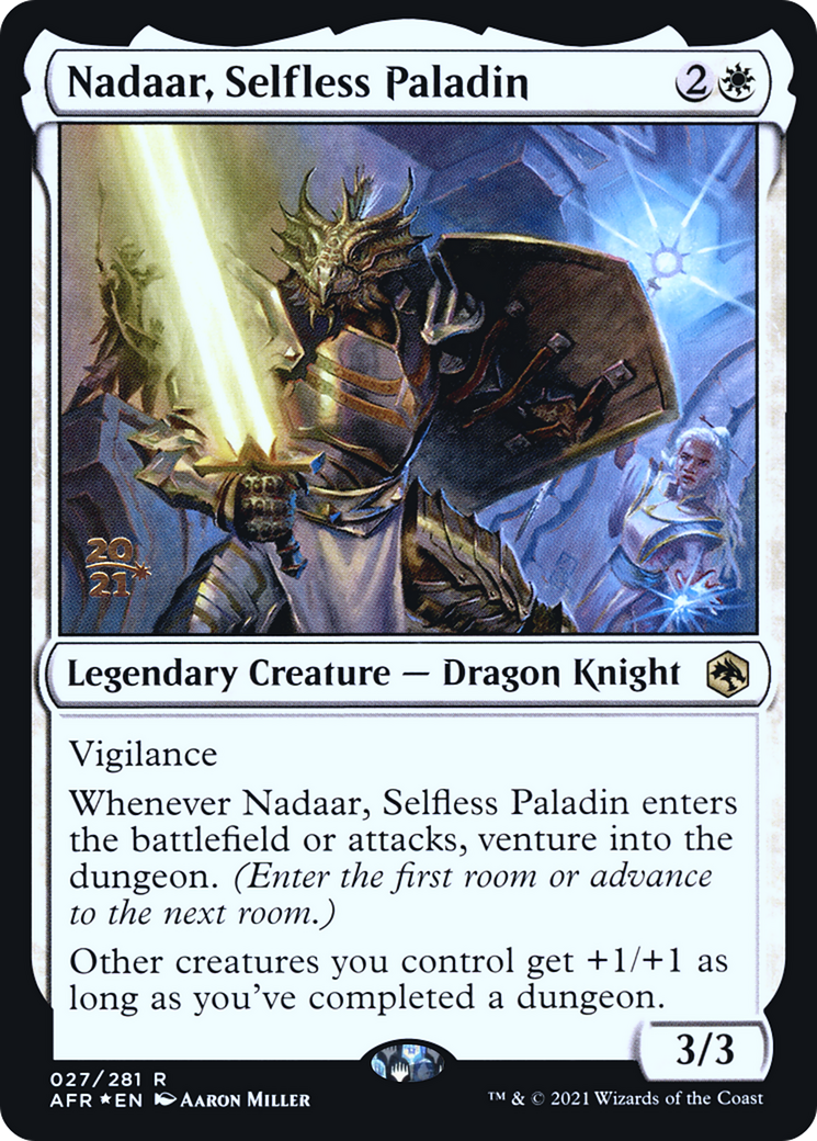 {R} Nadaar, Selfless Paladin [Dungeons & Dragons: Adventures in the Forgotten Realms Prerelease Promos][PR AFR 027]