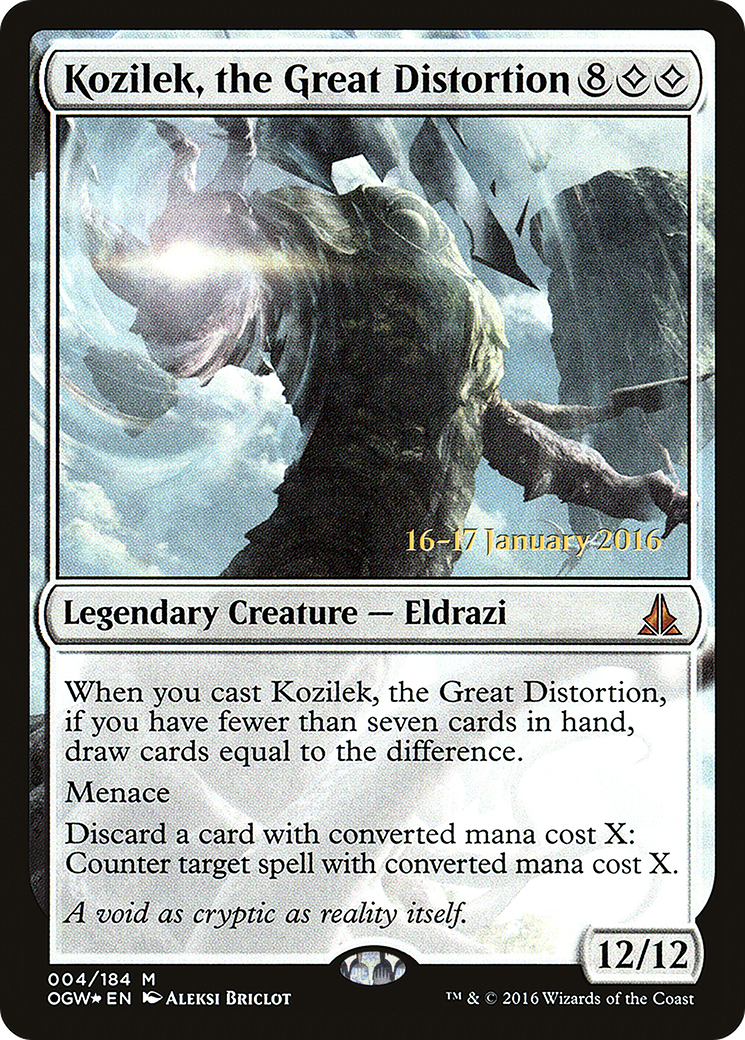 {R} Kozilek, the Great Distortion [Oath of the Gatewatch Prerelease Promos][PR OGW 004]