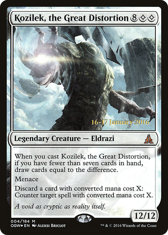 {R} Kozilek, the Great Distortion [Oath of the Gatewatch Prerelease Promos][PR OGW 004]