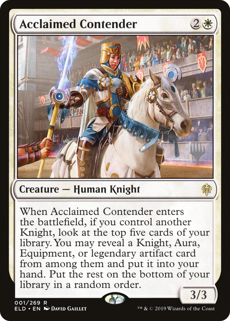 {R} Acclaimed Contender (Promo Pack) [Throne of Eldraine Promos][PP ELD 001]