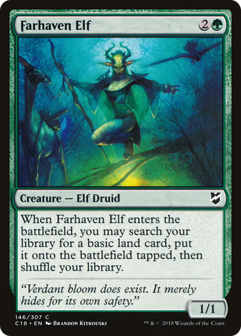 {C} Farhaven Elf [Commander 2018][C18 146]