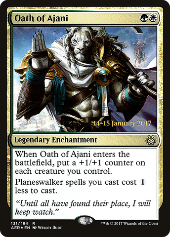 {R} Oath of Ajani [Aether Revolt Prerelease Promos][PR AER 131]