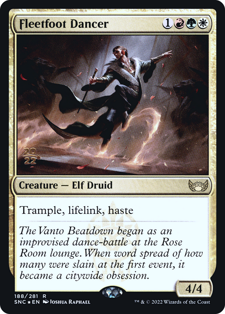 {R} Fleetfoot Dancer [Streets of New Capenna Prerelease Promos][PR SNC 188]