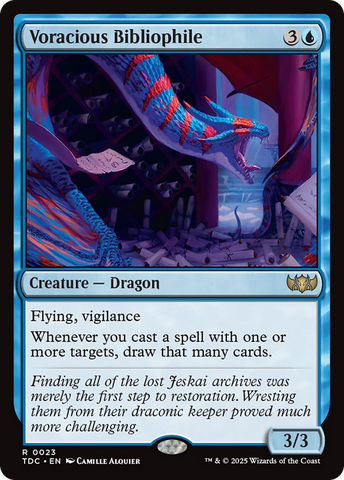 {R} Voracious Bibliophile [Tarkir: Dragonstorm Commander][TDC 023]