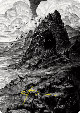 {A} Mountain Art Card (Gold-Stamped Signature) [Innistrad: Crimson Vow Art Series][GS AVOW 080]