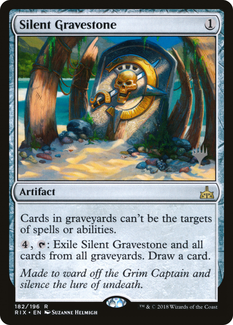 {R} Silent Gravestone (Promo Pack) [Rivals of Ixalan Promos][PP RIX 182]