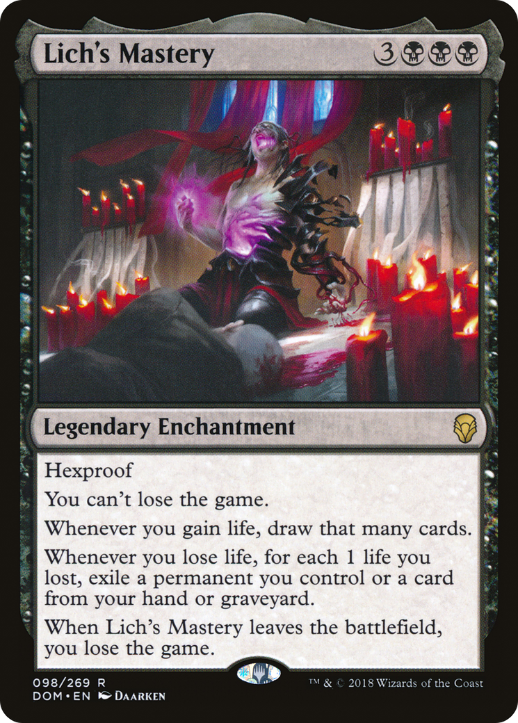{R} Lich's Mastery [Dominaria][DOM 098] - Misty Mountain Games